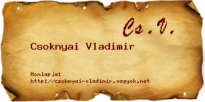 Csoknyai Vladimir névjegykártya
